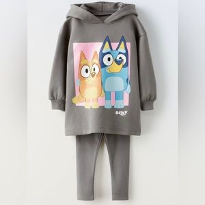 BLUEY LONG SWEATSHIRT AND LEGGINGS PLUSH MATCHING SET